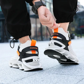 Bărbați Tendință Adidași de Moda Personalitate Confortabil ochiurilor de Plasă Respirabil de Mers pe jos Pantofi Dantela-up Non-alunecare, Moale, de jos în Pantofi de Funcționare
