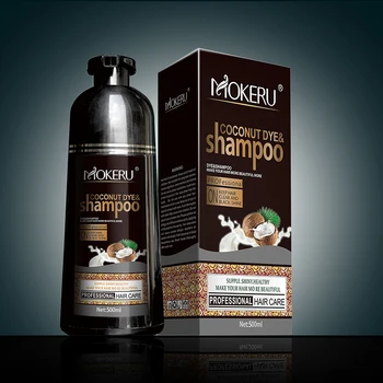 Mokeru 1 buc Lungă Durată Repede Părul Negru Sampon Organic Pur Natural Ulei de Cocos Esenta de Colorare a Părului Sampon pentru Par pentru Femei