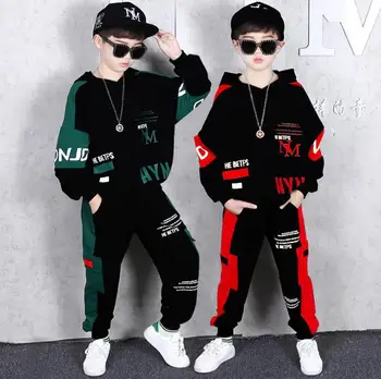 Copii Seturi De Îmbrăcăminte Pentru Băieți Maneca Lunga, Costume De Sport De Primavara Toamna Pentru Copii Treninguri Adolescenți Hip Hop Costume De 10 12 Ani