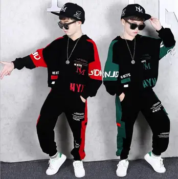 Copii Seturi De Îmbrăcăminte Pentru Băieți Maneca Lunga, Costume De Sport De Primavara Toamna Pentru Copii Treninguri Adolescenți Hip Hop Costume De 10 12 Ani