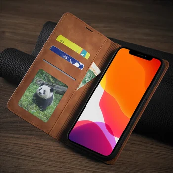 Ultrathin din Piele de Caz Pentru iPhone 12 11 Pro XS Max XR 7 8 6 6s Plus SE 2020 Flip Wallet Card Sloturi Suport Telefon Pungi Acoperi Coque