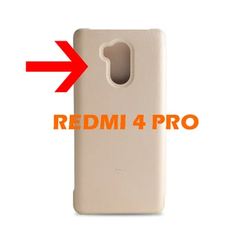 Original Caz Flip cover pentru Xiaomi Redmi 4 Pro Prim-protector caz flip sabic mat acoperire din piele pentru xiaomi redmi 4 PRO Prim