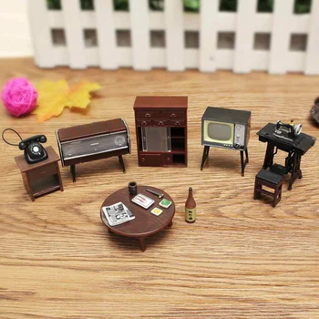 Cadouri pentru copii Jucarii Decor Acasă 8Pcs Vintage in Miniatura Masina de Cusut Telefon Păpuși Mobilier Camera de zi