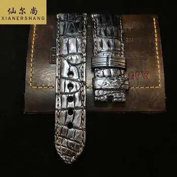 De lux piele de Aligator Watchbands Personalizate Universal Ceas Trupa Retro din Piele Curea 20MM 22MM 24MM Manual Curea de Piele de Crocodil