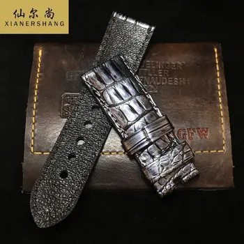 De lux piele de Aligator Watchbands Personalizate Universal Ceas Trupa Retro din Piele Curea 20MM 22MM 24MM Manual Curea de Piele de Crocodil