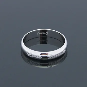 Argint 925 pentru cupluri inel, suprafață netedă model scrisoare inel simplu de bijuterii de argint
