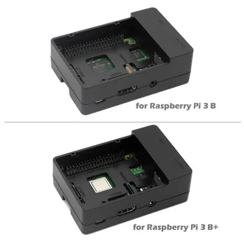 Protecție multifuncțională Kit pentru Raspberry Pi 3B+ Caz cu Ventilatorul de Răcire din Aluminiu Radiatoare Cutie Neagră Shell pentru Raspberry Pi Cazul