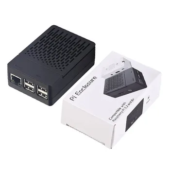 Protecție multifuncțională Kit pentru Raspberry Pi 3B+ Caz cu Ventilatorul de Răcire din Aluminiu Radiatoare Cutie Neagră Shell pentru Raspberry Pi Cazul