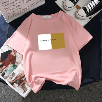 Roz Alb T-shirt Femei de Vară 2020 NOU coreean Tricou Maneca Scurta Pentru Femei Student Fete Haine Harajuku Tricou Femme