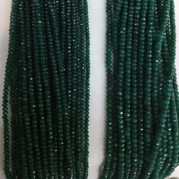 2*3mm 3*4mm Verde intens Smaralde Piatră de Epocă de Piatră Naturală Bijuterii Handmade Verde Smaralde Șirag de mărgele de Piatră pentru DIY Strand Colier