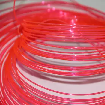 2.0 mm 2mm Fluorescente Fibra Optica Cablu de 1M Rosu Neon PMMA Ultra Fibra Optica Iluminare de Vedere Arma Închide Lumina Decoratiuni