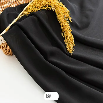 150cm Latime Perla Moale Șifon Căptușeală Tesatura Tesatura de Culoare Solidă pentru Femei Rochie,Camasi Negru Alb Roz Violet De metru