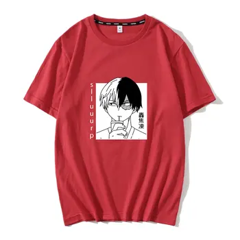 Todoroki Shoto Eroul Meu mediul Academic T-Shirt pentru Bărbați Boku No Hero Academia de Top Anime-ul Japonez de Bumbac Tricou Maneci Scurte T Shirt