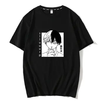 Todoroki Shoto Eroul Meu mediul Academic T-Shirt pentru Bărbați Boku No Hero Academia de Top Anime-ul Japonez de Bumbac Tricou Maneci Scurte T Shirt