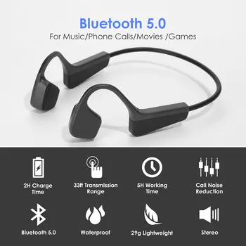 Ușor de Conducție Osoasă Cască V11/K08 Impermeabil Bluetooth Stereo 5.0 Căști în Ureche pentru Ureche Căști Sport