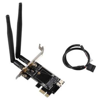 PCI-E X1 la M. 2 unitati solid state E-Cheie de Rețea Wireless Adaptor Convertor Card cu Bluetooth pentru PC Desktop
