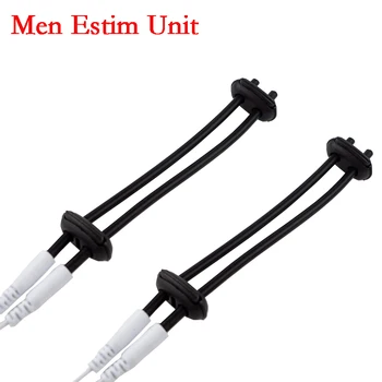 Paralel Bi-Polar Conductoare de Cauciuc Electrod Bărbați Estim Unitate Reglabil Inel de Penis Mașină de 4mm OD 1,5 mm ID