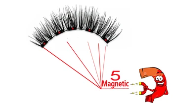 Noul MBA 5 Magnetic Genelor Bigudiu Set Lung 3D Nurca Magnetic genele Purta faux cils magnetique Naturale Gros Gene False