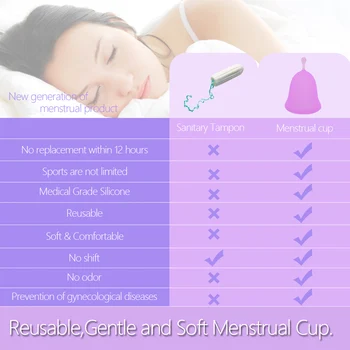 Mici, Mari cu Cupa Menstruala Sterilizator Doamna perioada de Cupa Copa Menstrual De Silicona Medica Coppetta Mestruale Menstrual Colector