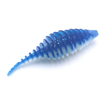 15 buc/lot 4.8 cm din Plastic Moale Vierme, Larve Momeala Spirală Coada Artificiala Panfish Crappie Păstrăv Crankbait Moale Momeli de Pescuit Nada
