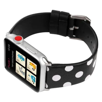 Moda cu Buline Curea Pentru Apple Watch Band 38mm 42mm 40mm 44mm Pentru iWatch Curea Bratara din Piele Curea Pentru Seria 1 2 3 4 5