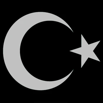 Dawasaru Personalizate cu Autocolant Auto Emblemă Națională de Turcia Luna Steaua Steag turcesc Decal Laptop Auto Accesorii PVC,15cm*12cm