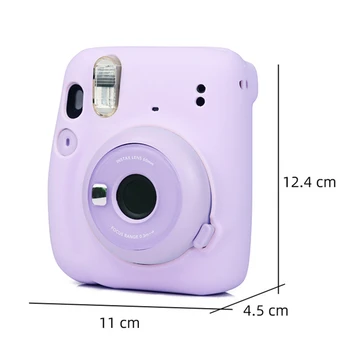 4 Culori de Vânzare Fierbinte Instant Sac de aparat de Fotografiat Caz pentru Fujifilm Instax Mini 11 Caz Clasic Noctilucent Jeleu Culori Camera de Acoperire Piele