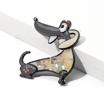 Declarație Aliaj Brosa Ace Email Câine Broșe Pin Pentru Femei Doamnelor Tineri Accesorii Decor Noutate Eșarfă De Bijuterii Bijoux