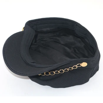 Bumbac moda marina berete pentru toamna iarna cald negru curbat bereta pălării bărbați femei capace toate se potrivesc
