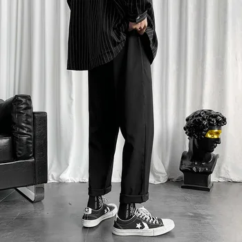 Mens Negru Coreean Pantaloni Harem 2021 Japoneză Streetwear Joggeri Harajuku Pantaloni De Trening Hip Hop Casual Pantaloni Plus Dimensiune