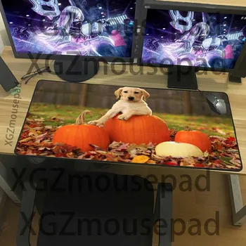 XGZ Animale de Companie Câine de Dovleac Personalizat Mari Mouse Pad Negru Precizie de Blocare Margine de Birou, Birou de Calculator Mat Non-alunecare 900x400/900x300