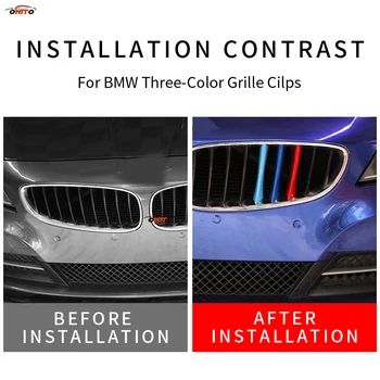 3 culori Fața Curse Grila Clipuri Golfuri Styling Auto Pentru BMW Z4 E89 2009-2017 Decor Ornamental Dungă Decal Autocolant ABS Accesoriu