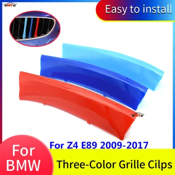 3 culori Fața Curse Grila Clipuri Golfuri Styling Auto Pentru BMW Z4 E89 2009-2017 Decor Ornamental Dungă Decal Autocolant ABS Accesoriu
