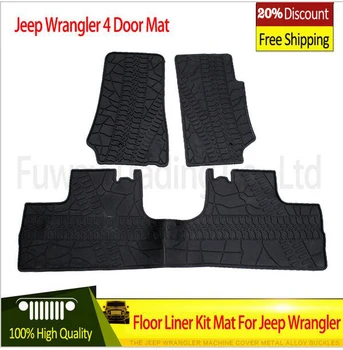 Fierbinte de vânzare Pentru Jeep Wrangler Auto din Cauciuc Negru Mat Negru, cu Culorile Roșu 2 Usi 4doors Fața Taxi 2007-Picior /de podea Pad