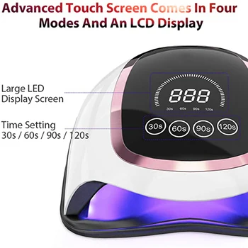 UV LED Lampa de Unghii Manichiura Lampa Unghii Uscător de 4 MODUL Cu senzor de Mișcare Display LCD Touch comutator de Întărire poli UV gel de Lumină