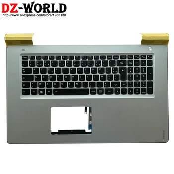 Franceză Tastatură cu iluminare de fundal cu Argint Coajă C Acopera zona de Sprijin pentru mâini majuscule pentru Lenovo Ideapad 700 -17ISK Laptop 5CB0L02369