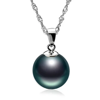 925 Sterling Silver Ball Margele Rotunde Perle Naturale pandantiv & coliere de Lacrimă lanțuri, coliere Simple, bine Jewelly