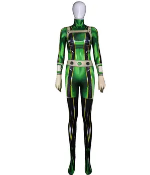 3D de înaltă calitate Imprimate Boku no Hero Academia Froppy Costume Cosplay Pro Hero Tsuyu Asui Erou mediul Academic Zentai Bodysuit
