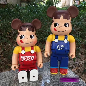 Ursul de Moda Medicom Jucării Popobe Momo 400% Lăptos Fata din PVC Figura de Acțiune lucrări de Artă de Mare Cadou pentru Prieteni
