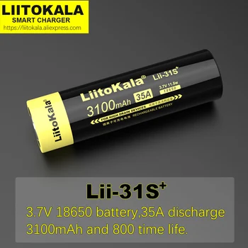 1-10BUC brand nou LiitoKala Lii-31 baterie 18650 3.7 V litiu-ion 3100mA 35A baterie de mare putere de consum de echipamente