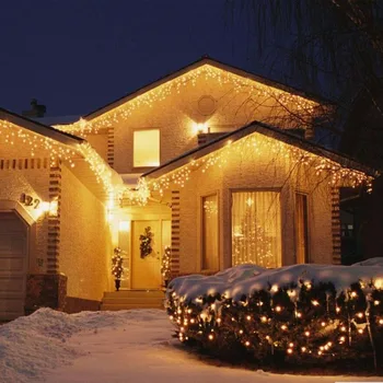 4buc de Crăciun Ghirlanda LED-uri Cortina Sloi de gheață Șir Lumina ofili de 0,4-0,6 M 5m 96Led Interioară a CONDUS Partidul Scenă în aer liber Decorative de Lumină