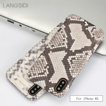 LANGSIDI de Lux lucrate manual din piele de python piele de caz înapoi pentru iphone 11 pro max 7 8plus real din piele pentru iphone 11 pro capa