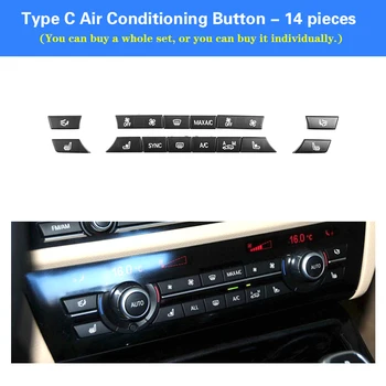 11/12/14 Buc/set aparat de Aer Conditionat Încălzire de Control al Climei Butonul Paiete Decor Capac Ornamental Pentru BMW X1 X3 X5 X6 3/5/6/7 Serie