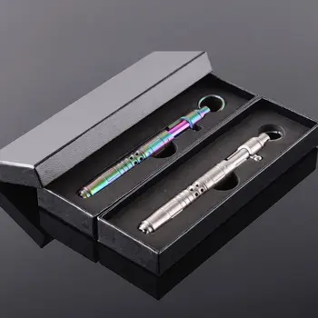 Practice Solide Din Aliaj De Titan Gel Ink Pen Retro Acțiune Șurub Instrument De Scris De Aprovizionare