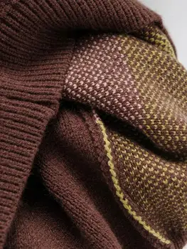Foridol epocă pulover vesta femei maro fără mâneci pulover tricotate pulovere casual streetstyle scurte pulover vesta 2020