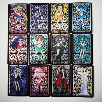 24buc/set Biserică în Stil Sailor Moon Fete Sexy Hobby Colecție Colectia de jocuri Anime Carduri