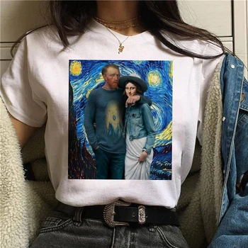 Mona Lisa T Cămașă Femei Falsifica Personalitatea Vogue Tricou de Vara 2019 Harajuku Estetica Maneca Scurta Alb Topuri Femei T-shirt