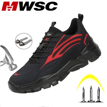 MWSC Nou Design Securitatea muncii Pantofi Cizme Pentru Bărbați de Securitate în aer liber bombeu metalic Pantofi Cizme de Construcție Lucrările de Siguranță Pantofi pentru bărbați