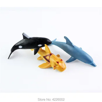 24buc Ocean Rechin mare model de viață Marine, Animale de Simulare Figuri de Plastic Sealife Balena Turtle Crab Delfin Creatură Jucarii Copii
