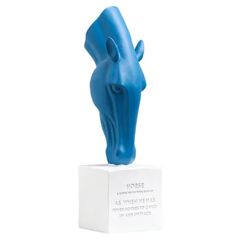 Rășină Cap De Cal Arta Sculptura Statuie Animal Geometrice Figurina De Arta Moderna Ambarcațiuni Acasă Decorare Accesorii Pentru Camera De Zi